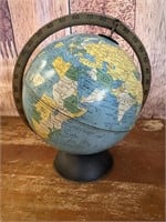 Vintage 6" Replogle Globe with Brass Stand