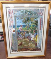 Large Framed Impressionist Print Signed & #'d