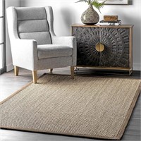 nuLOOM 6x9 Elijah Seagrass Area Rug, Brown