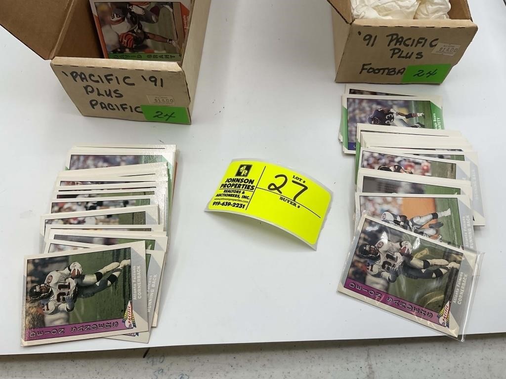 1991 NFL FOOTBALL TWO SETS OF PACIFIC PLUS. BID IS