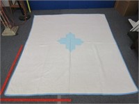 blue medallion quilt (both hand & machine)