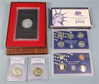 1971 Proof Dollar, 1999 Proof Set + 2 Other