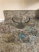 Vintage Duralex Glassware Clear Apple Bowls