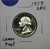 1953 Proof Washington Quarter Cameo