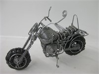 Wire & Tape Junk Art Motorcycle - 8.5" Long