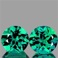 Natural Paraiba Green Blue Apatite Pair 6.5 MM - V