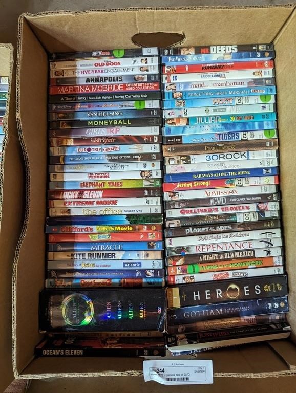 Banana box of DVD