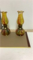 Oil lamps Brown glass 6 inch