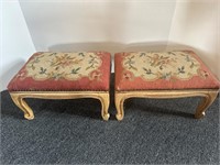 2 antique footstools