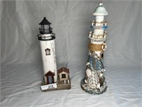 Two home accent light houses
