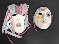 2 Pc. Mardi Gras Ceramic Mask