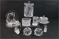 Crystal Condiment Set, Candle Holders, Shakers