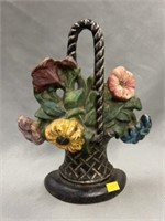 Floral Bouquet Cast Metal Door Stop