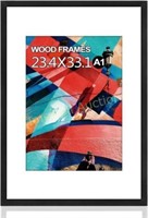 23.4x33.1in Natural Wood Black Poster Frame