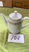 Vintage Sheffield Imperial Gold Teapot 8” tall