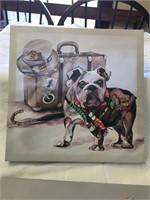 Bulldog Art 2 piece canvas 14x14"