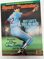 Sports Illustrated 1983 signed-Steve Carlton