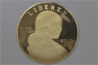 2000 Sacagawea 4ozt Silver .999 Gold Tone