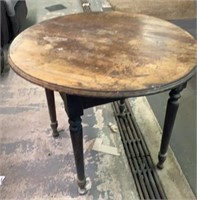 Antique Round Primitive / Rustic Tavern Table