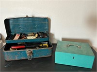 Vintage Metal Toolboxes + Contents Included