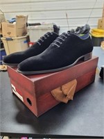 New Mezlan Black Velvet shoes size 13