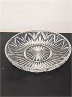 Vintage Cut Crystal Shallow Bowl (heavy)