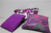 3 Purple Cushions