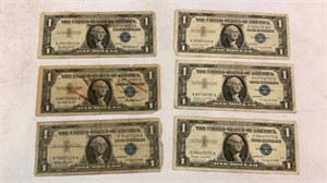 One Dollar Silver Dollar (6)
1957-(2),