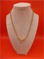 Gold Plated 16" Rhinestone Necklace