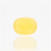 Fine Certified Natural 6.31 Ct Yellow Mexican Opal