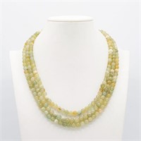 Natural 562.5 Cttw 3 Strand Aquamarine Necklace