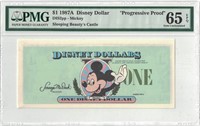 1987A $1 Progressive Proof Disney Dollar PMG 65EPQ