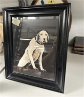 Signed William Dunlap "White Dog" Print