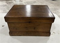 Antique Hand Made Wood Storage Box