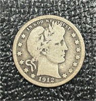 1912-S US Barber Quarter *KEY DATE