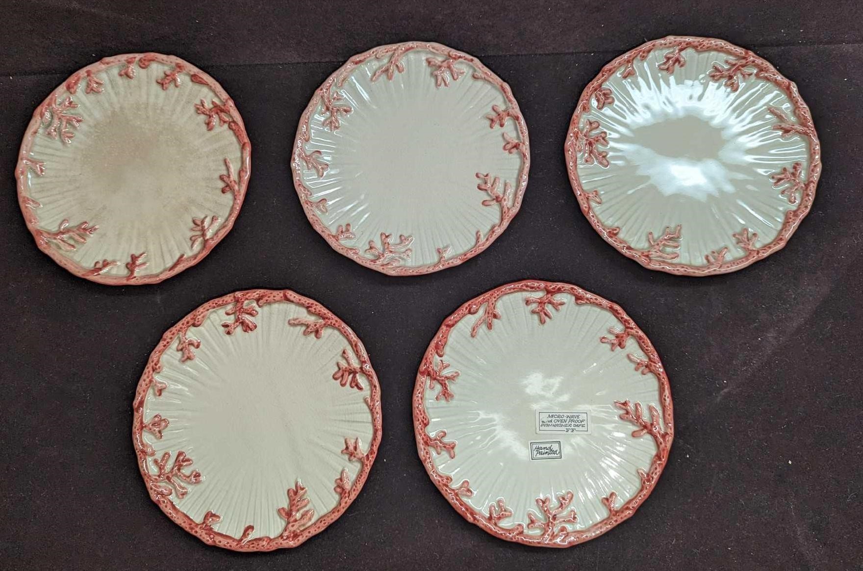 5 Retired Fitz & Floyd Oceana Bread & Butter Plate