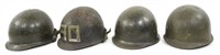 VIETNAM WAR US M1C HELMETS & LINERS LOT OF 4