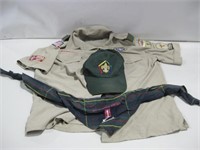 Boy Scouts Of America Shirt Cap & Scarf See Info