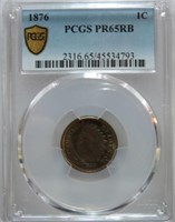 1876 Indian cent PCGS PR65RB