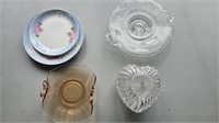 Bavarian China Floral plates 
Full Lead Crystal