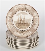 Twelve Wedgewood Clipper Ship Plates