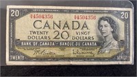 1954 Canadian 20 Dollar Bill