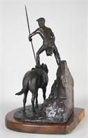 BUCK BROMLEY "VANTAGE POINT" BRONZE SCULPTURE