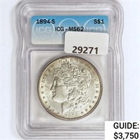 1894-S Morgan Silver Dollar ICG MS62