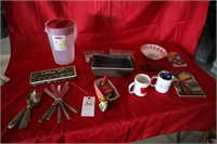 Pitcher, Chalk set, Antique Silverware, Bread Pans