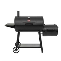 Smokin' Champ Charcoal Offset Smoker in Black