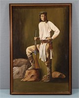 O/B Painting of Native American Man
