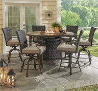 Portsmouth 7-Pc. Aluminum High Dining Fire Set