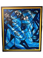 Framed 36x40” Cuban Impressionist Painting