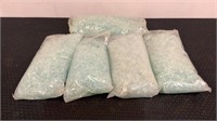 (5) Bags of Clear Glass Rocks for Fire Pit